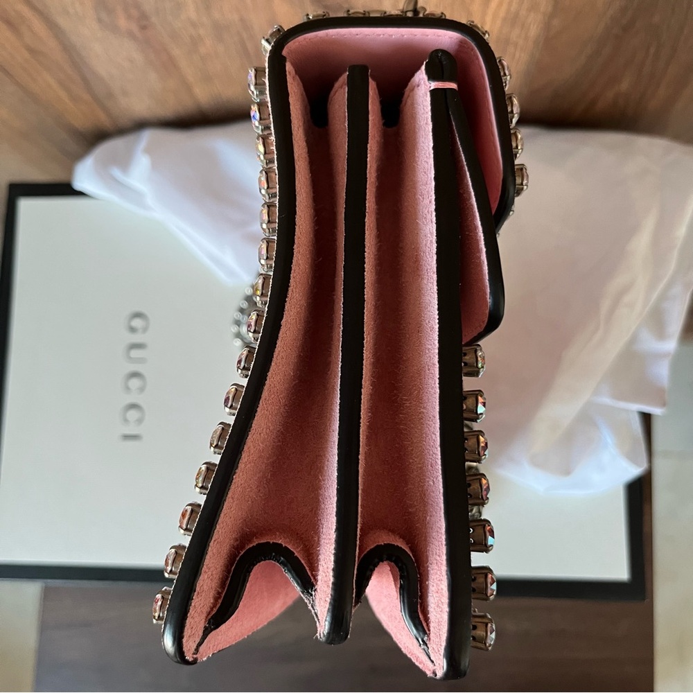 Gucci Dionysus NEW With BOX Small Crystal Light Pink Peony Suede Bag 2018 - Picture 13 of 16